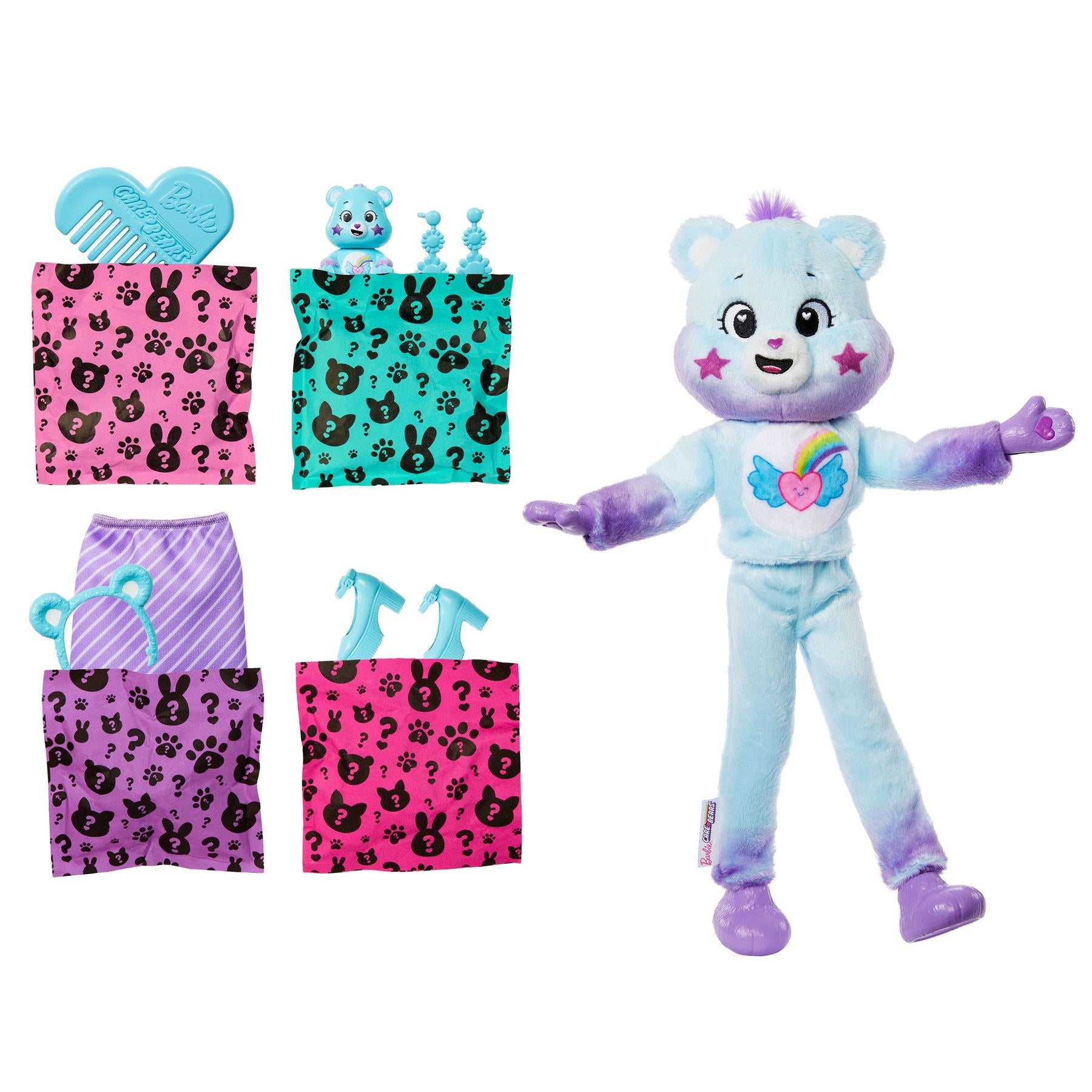 Barbie Cutie Reveal Barbie Care Bears Series 2 - Purple
