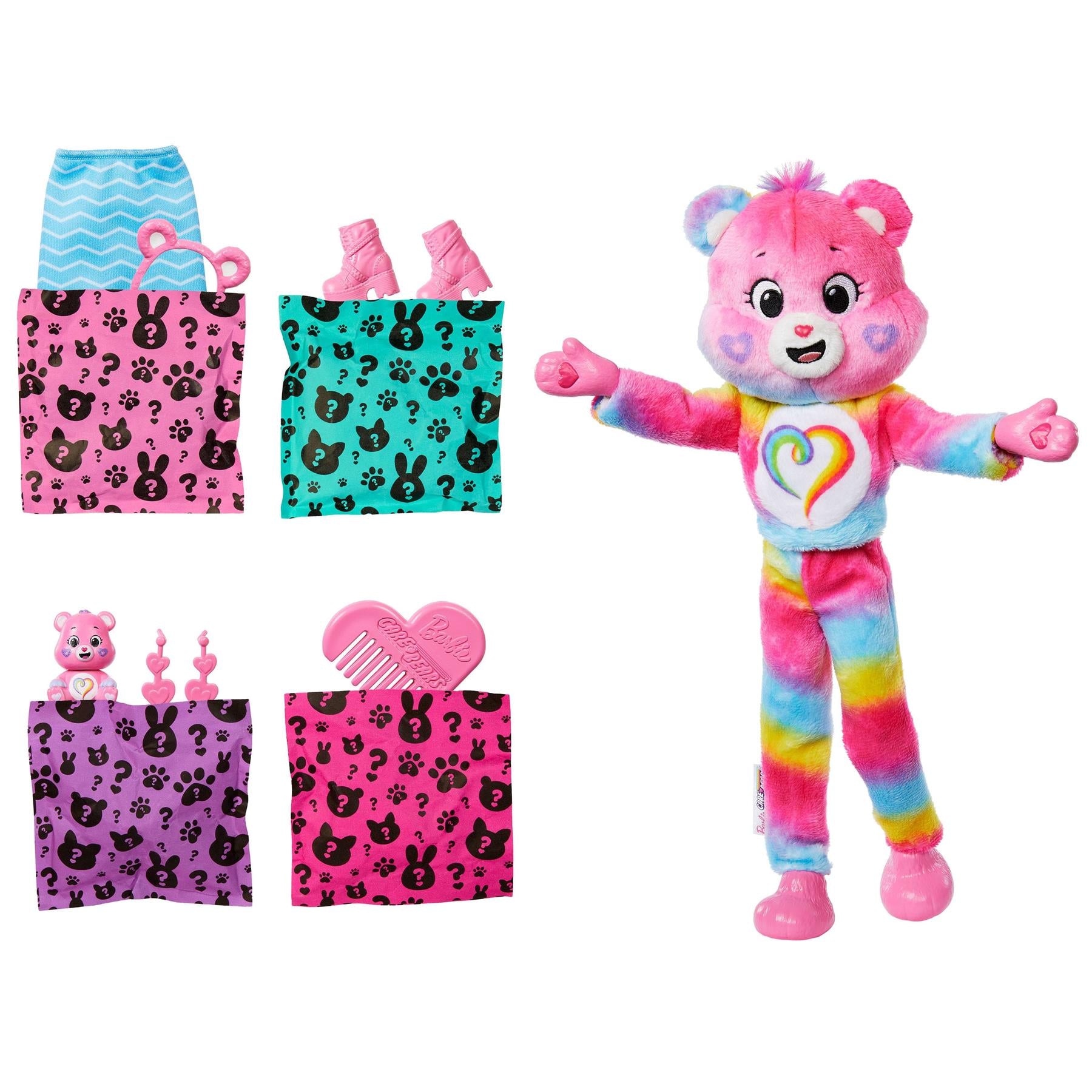 Barbie Cutie Reveal Barbie Care Bears Series 2 - Pink