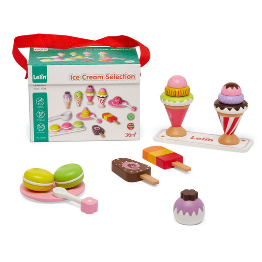Lelin Wooden Ice Cream Selection Playset
