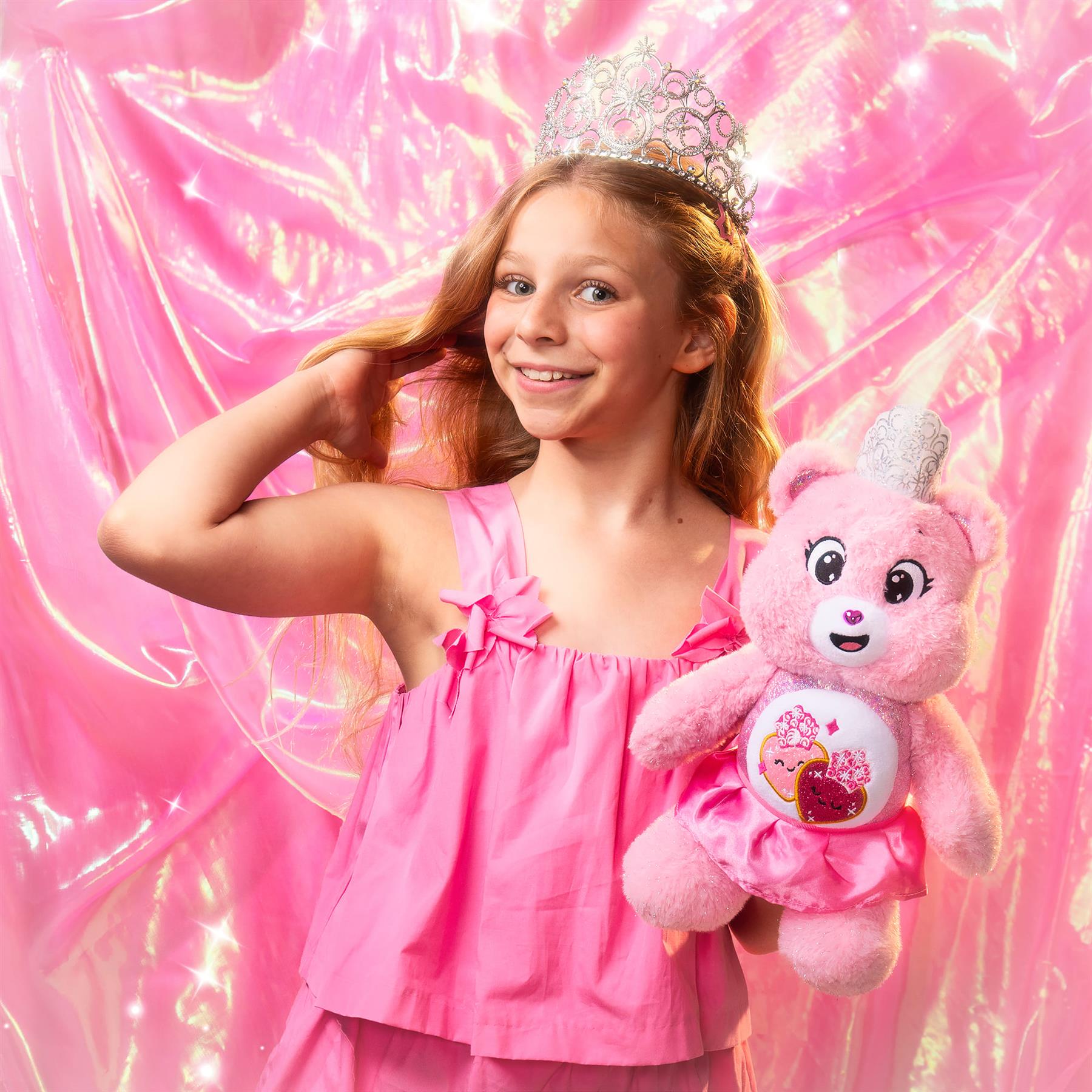 Care Bears - Wicked Movie Plush - Love-a-Lot Bear as Glinda & Good Luck Bear as Elphaba