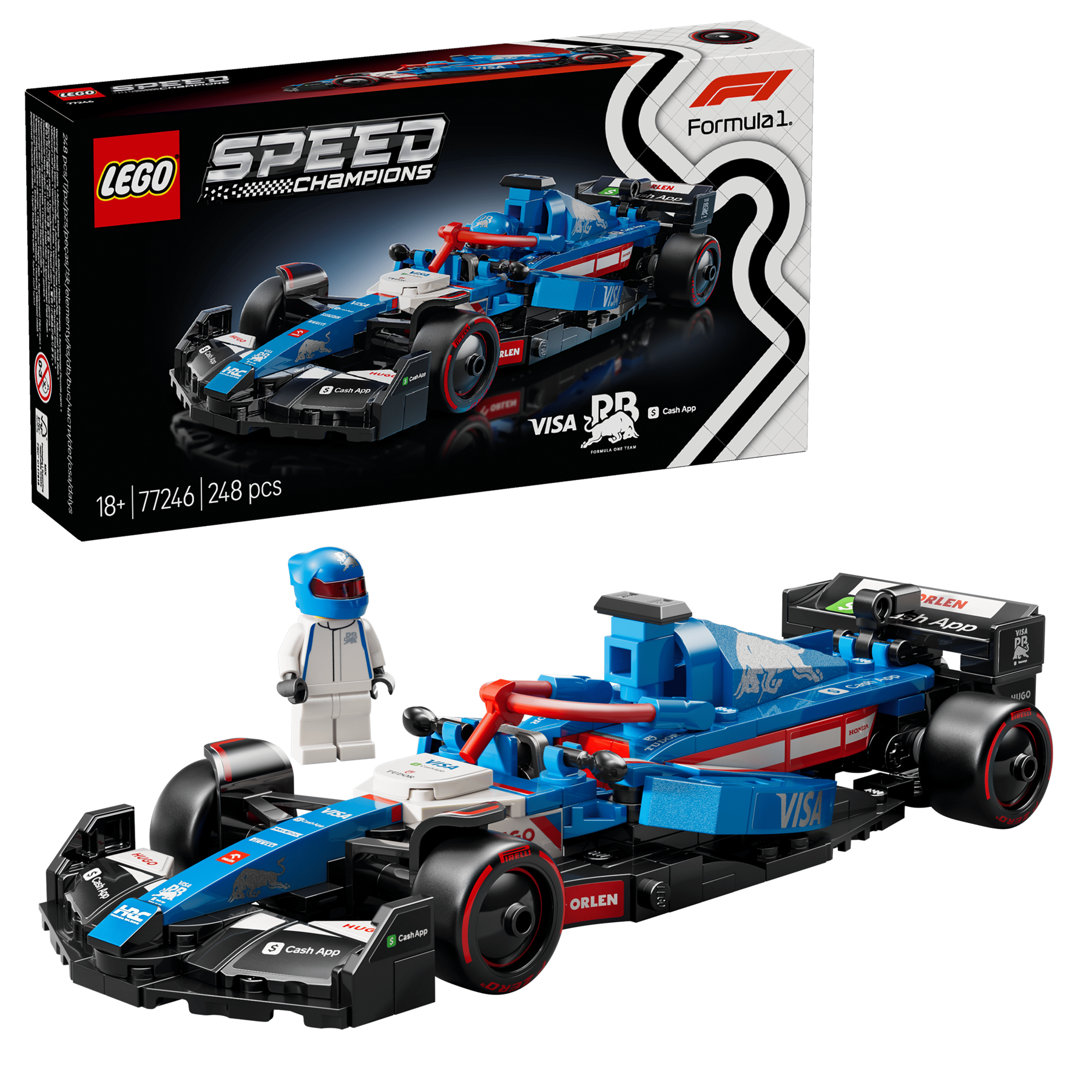 LEGO Speed Champions Visa Cash App RB VCARB 01 F1 Race Car 77246