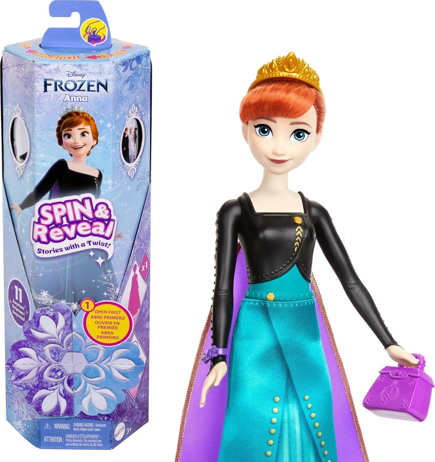 Disney Frozen Spin Reveal Anna Fashion Doll with Accessories