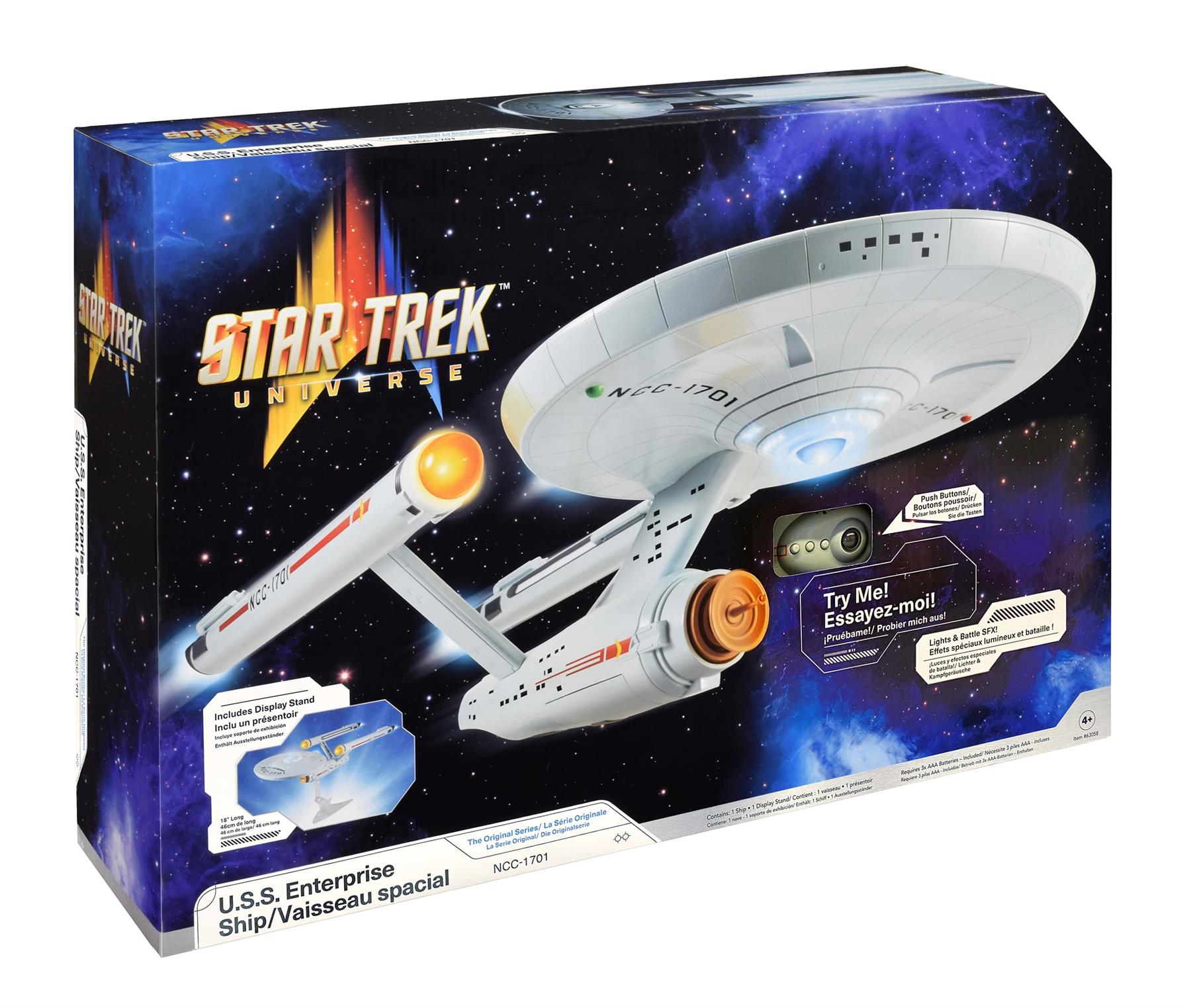 Star Trek The Original Enterprise Ship Model with Lights and