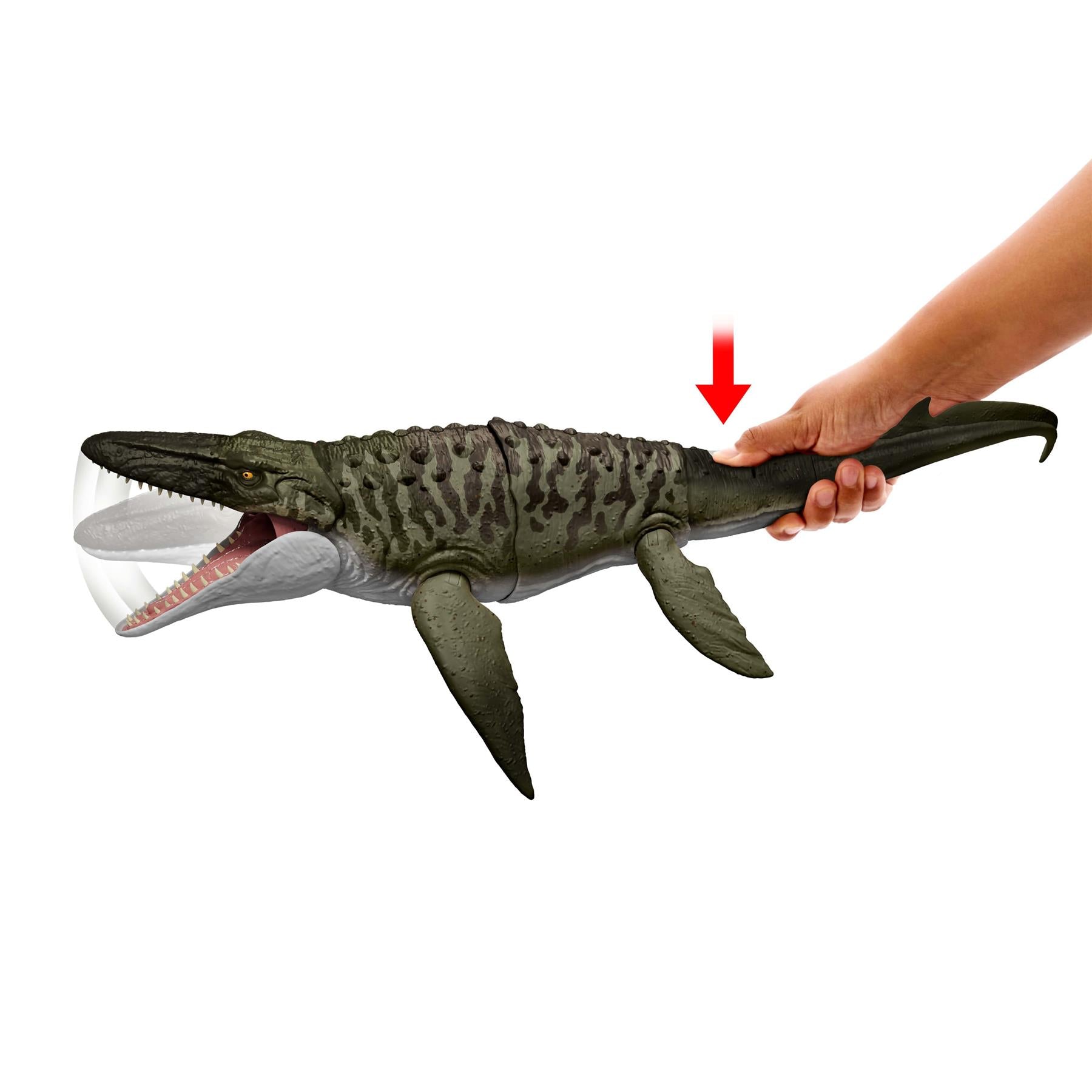Jurassic World Rebirth Bite N Blast Mosasaurus Figure