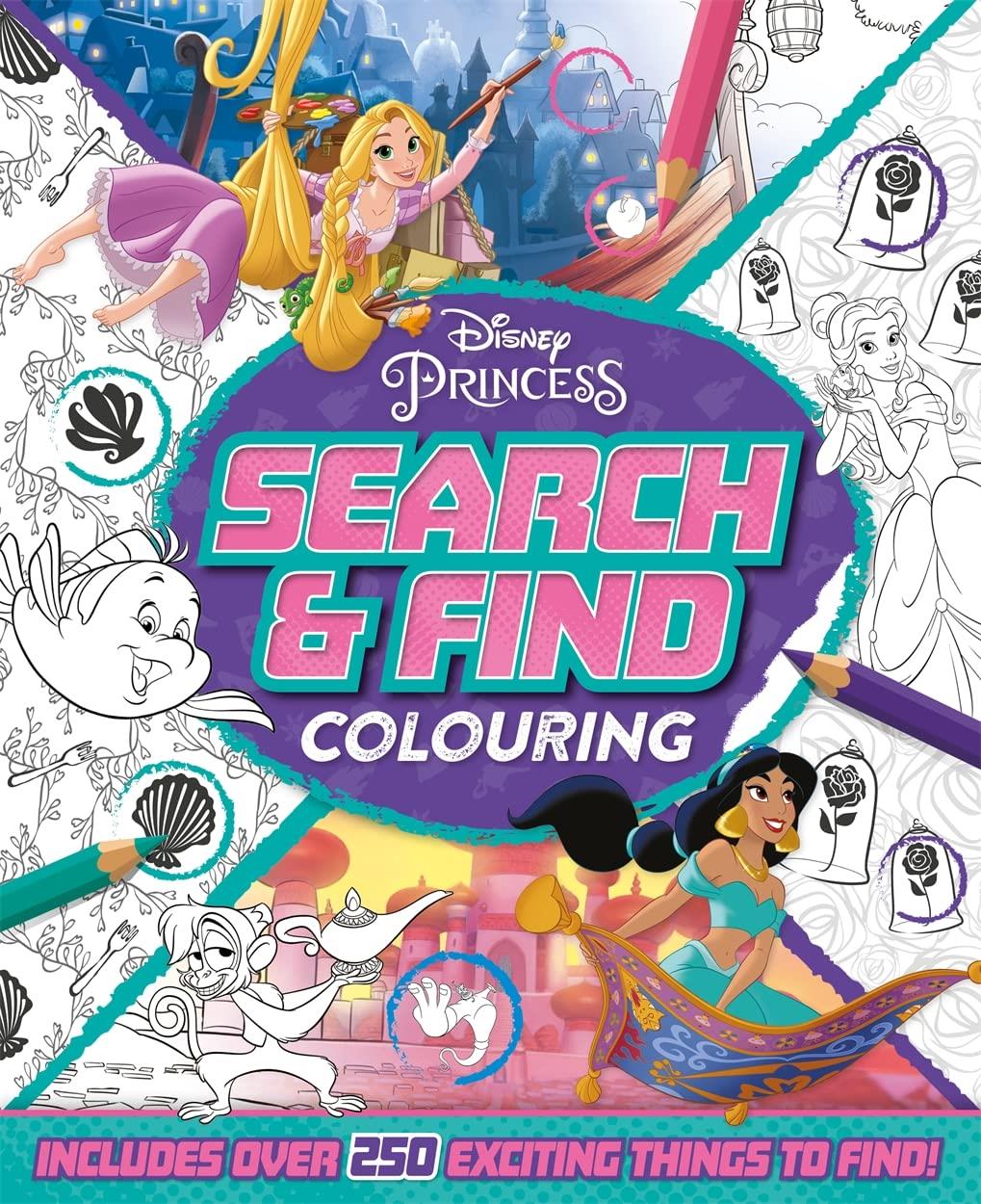 Disney Princess Search and Find Colouring Book