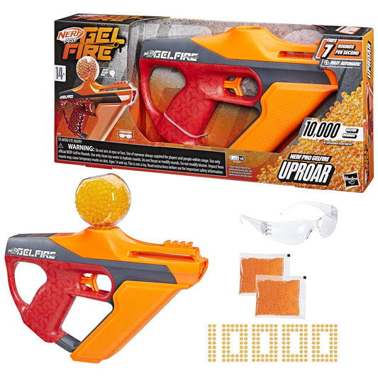 Nerf Pro Gelfire Uproar Blaster 10,000 Rounds, 400 Round Hopper & Protective Eyewear