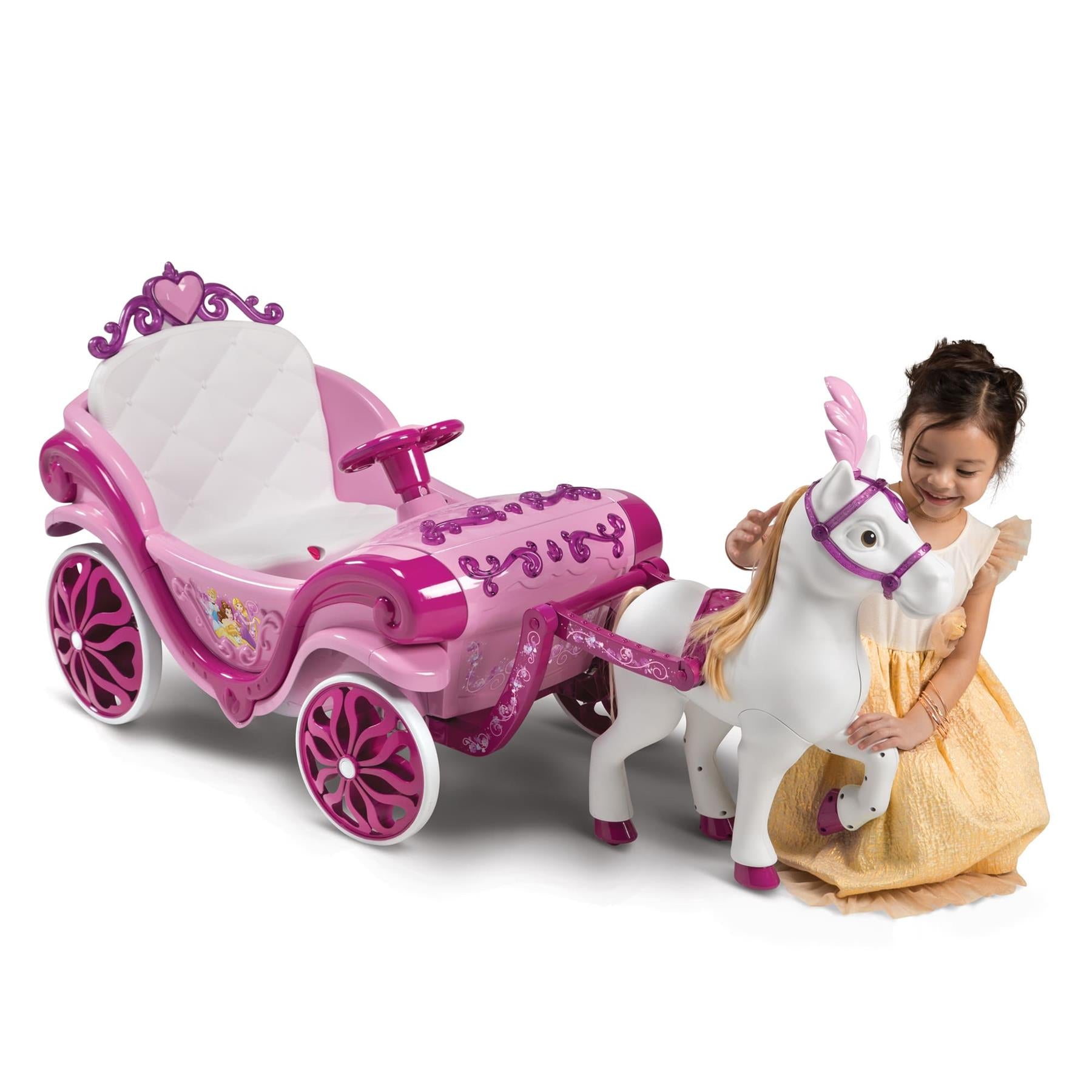 Huffy Disney Princess Royal Horse with Carriage Ride On