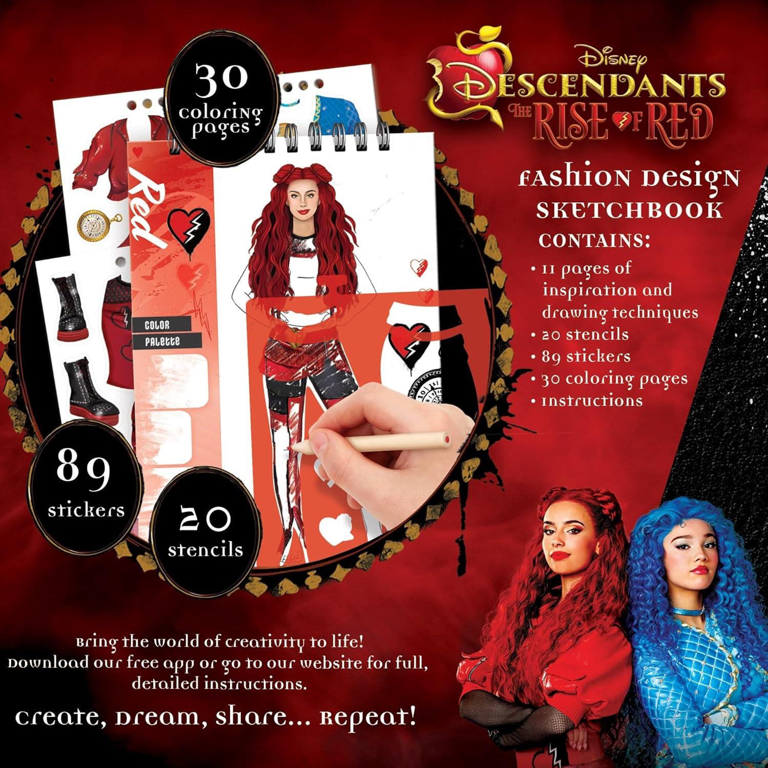 Disney Descendants 4 Rise of Red Fashion Sketchbook
