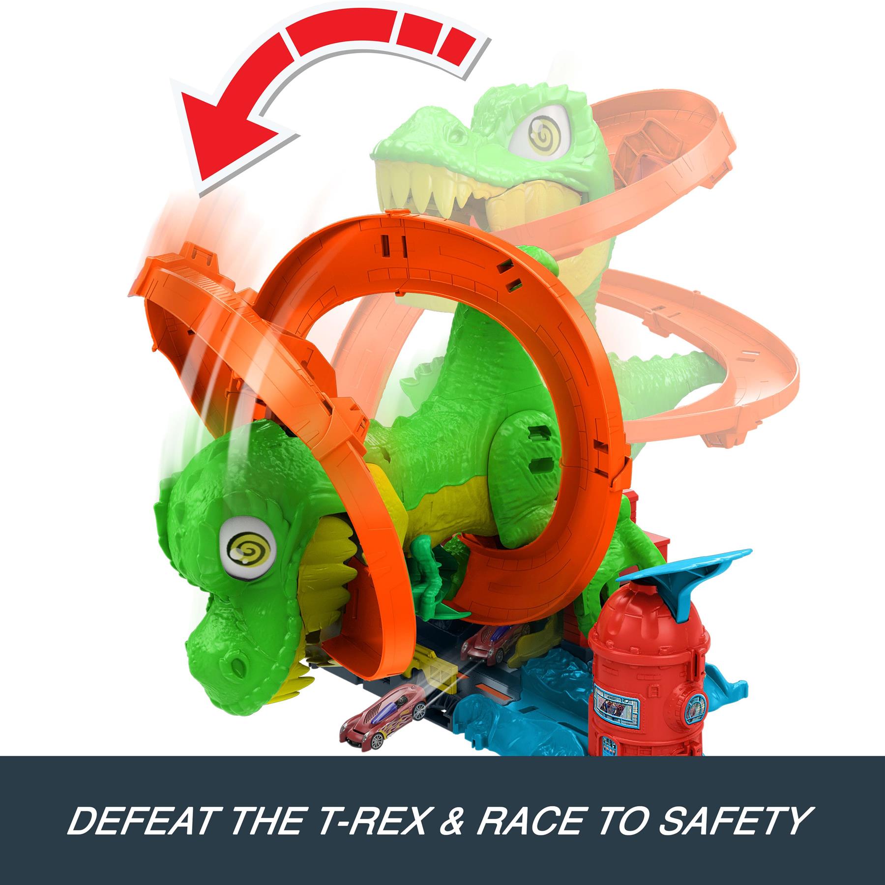 Hot Wheels T-Rex Blaze Battle Race Track