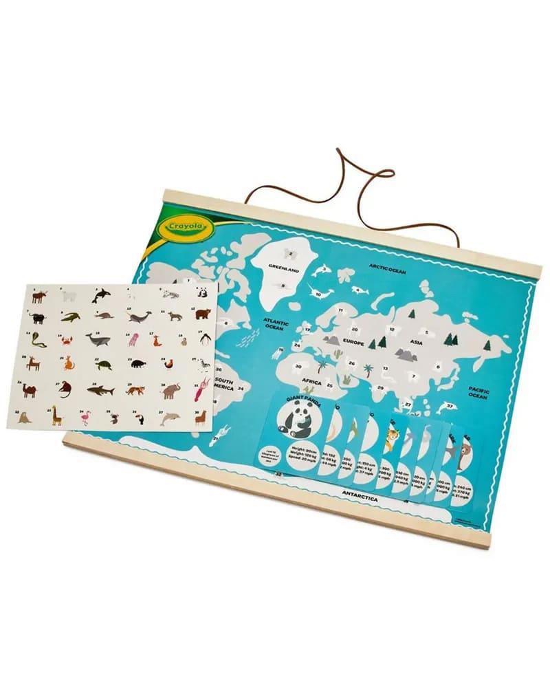 Crayola Animal World Map Sticker Book
