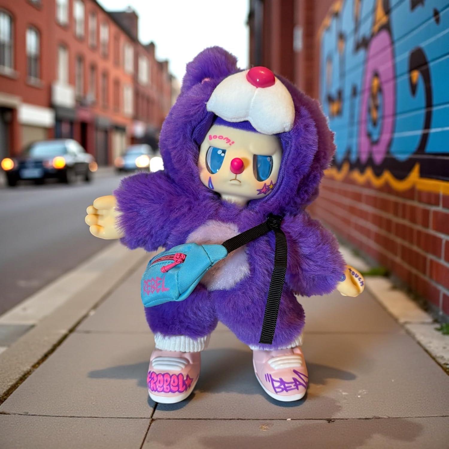 Pop Cuppo Rebel Bear & Bag Movable Plush