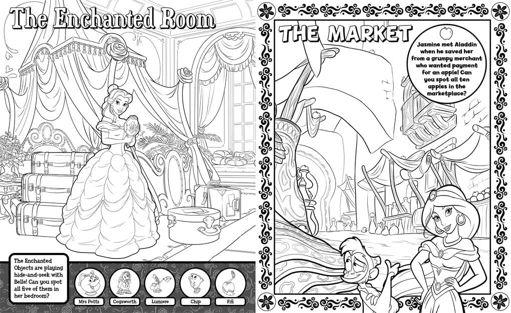 Disney Princess Search and Find Colouring Book
