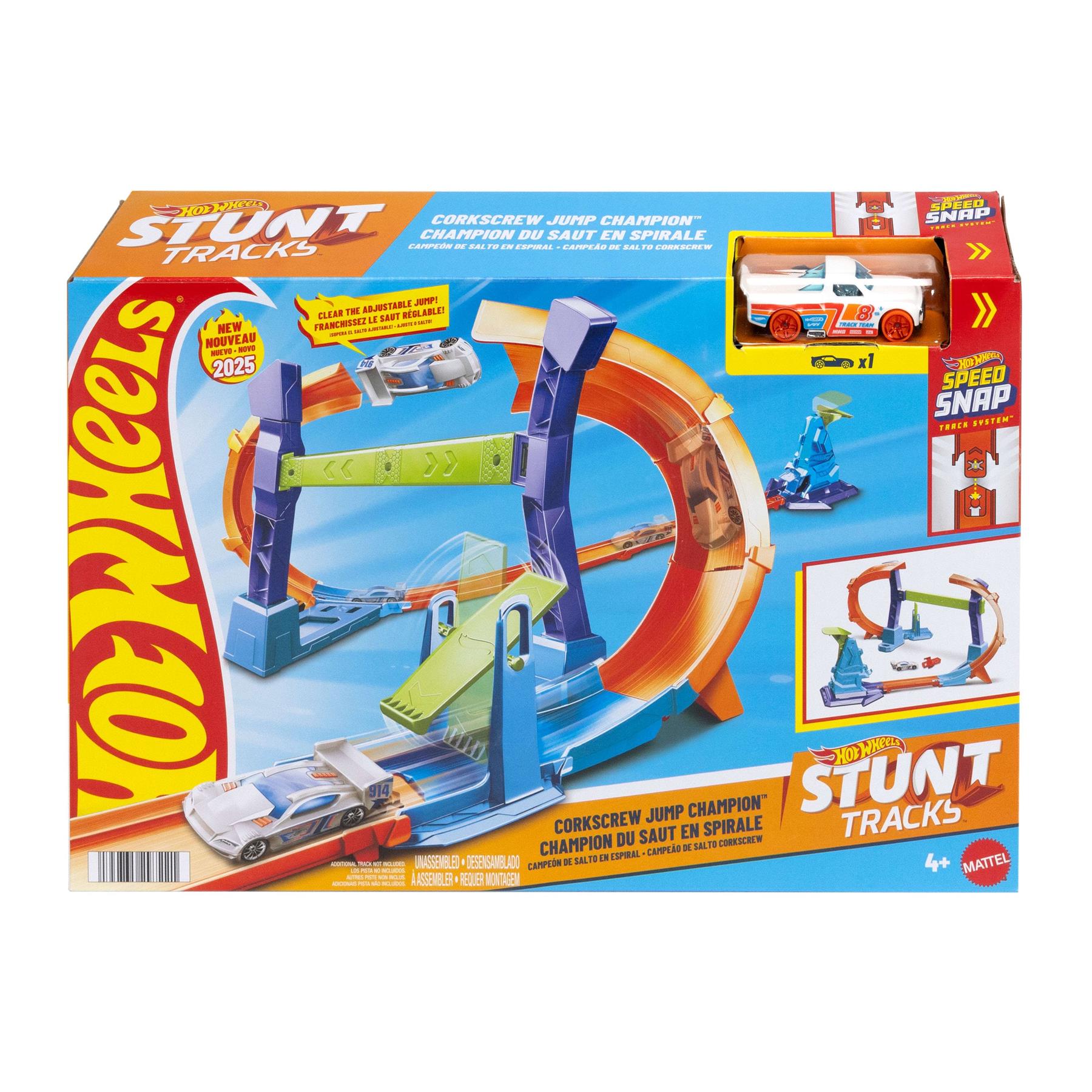 Hot Wheels Stunt Tracks Corkscrew Jump Champion Set