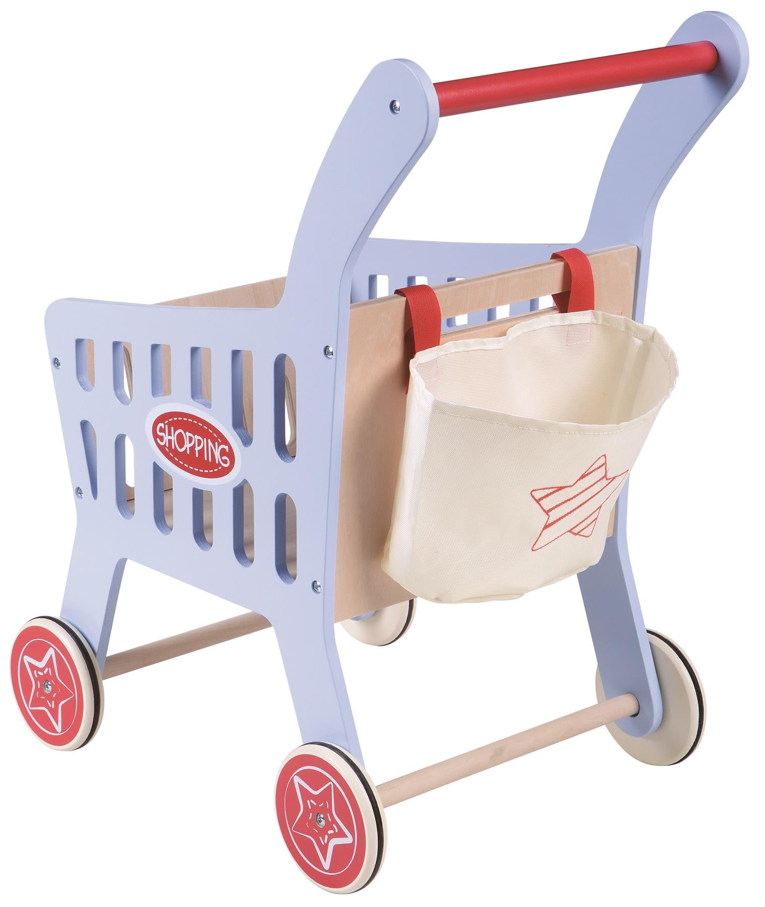 Lelin Wooden Shopping Cart