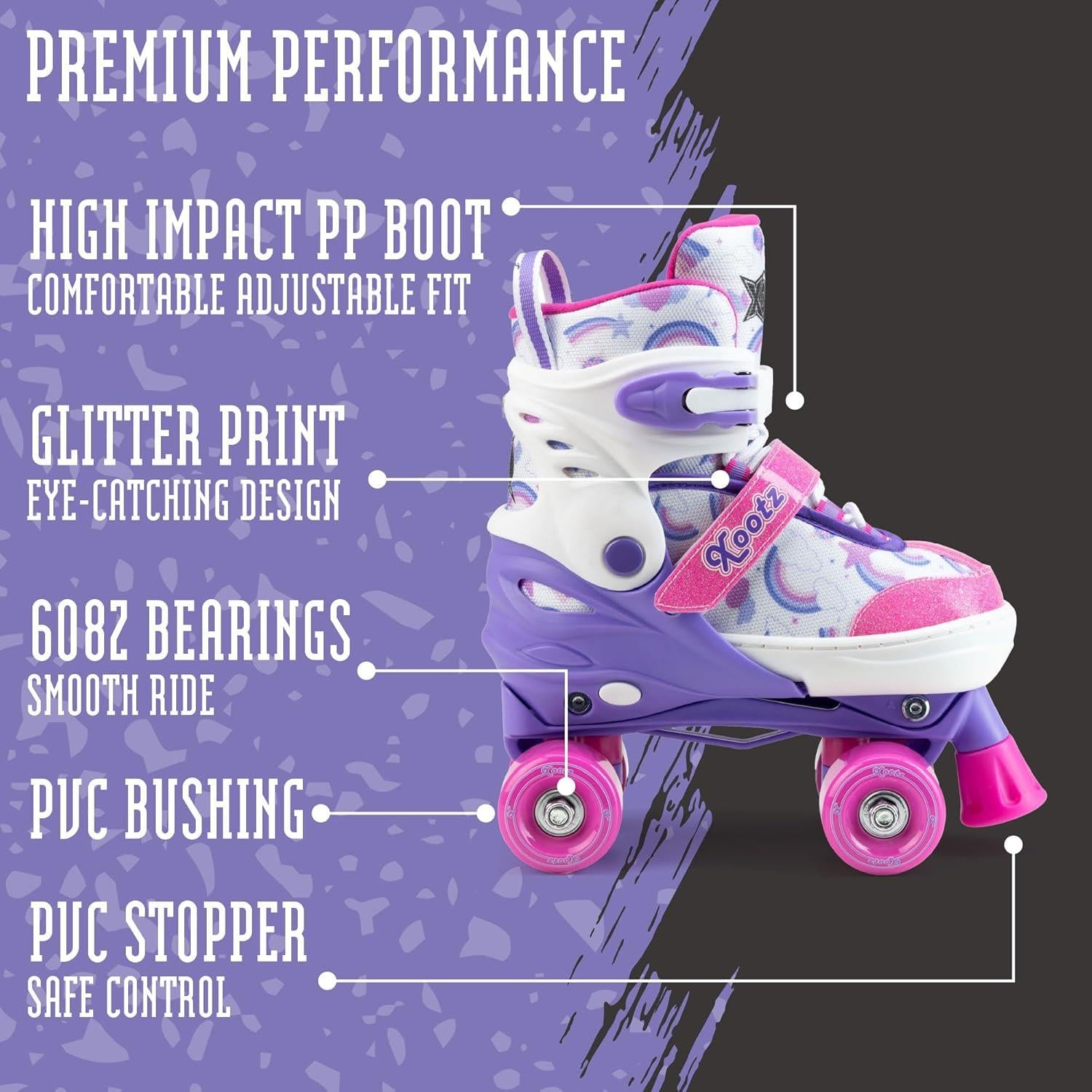 Xootz Semi Soft Jet Roller Skates 13C-3 - Pink