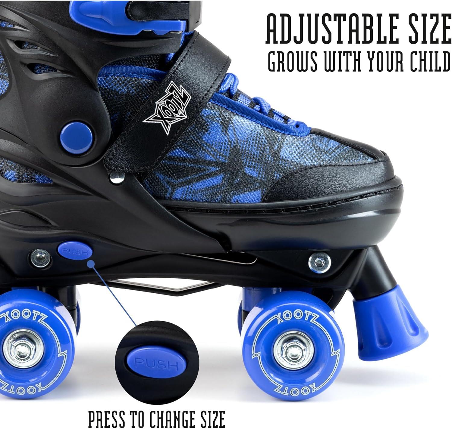 Xootz Semi Soft Jet Roller Skates 9C-12C - Blue