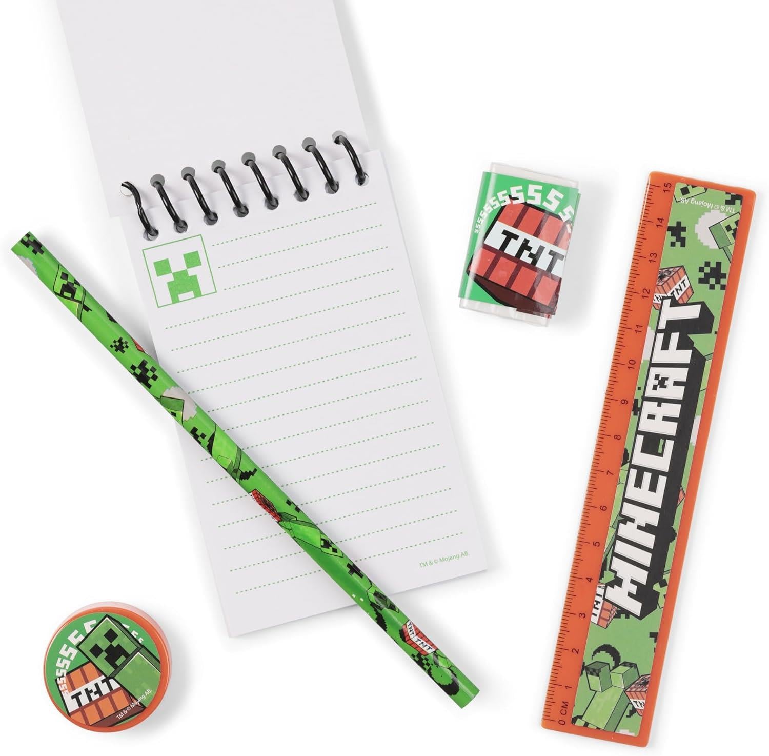 Minecraft 5 Piece Stationery Set