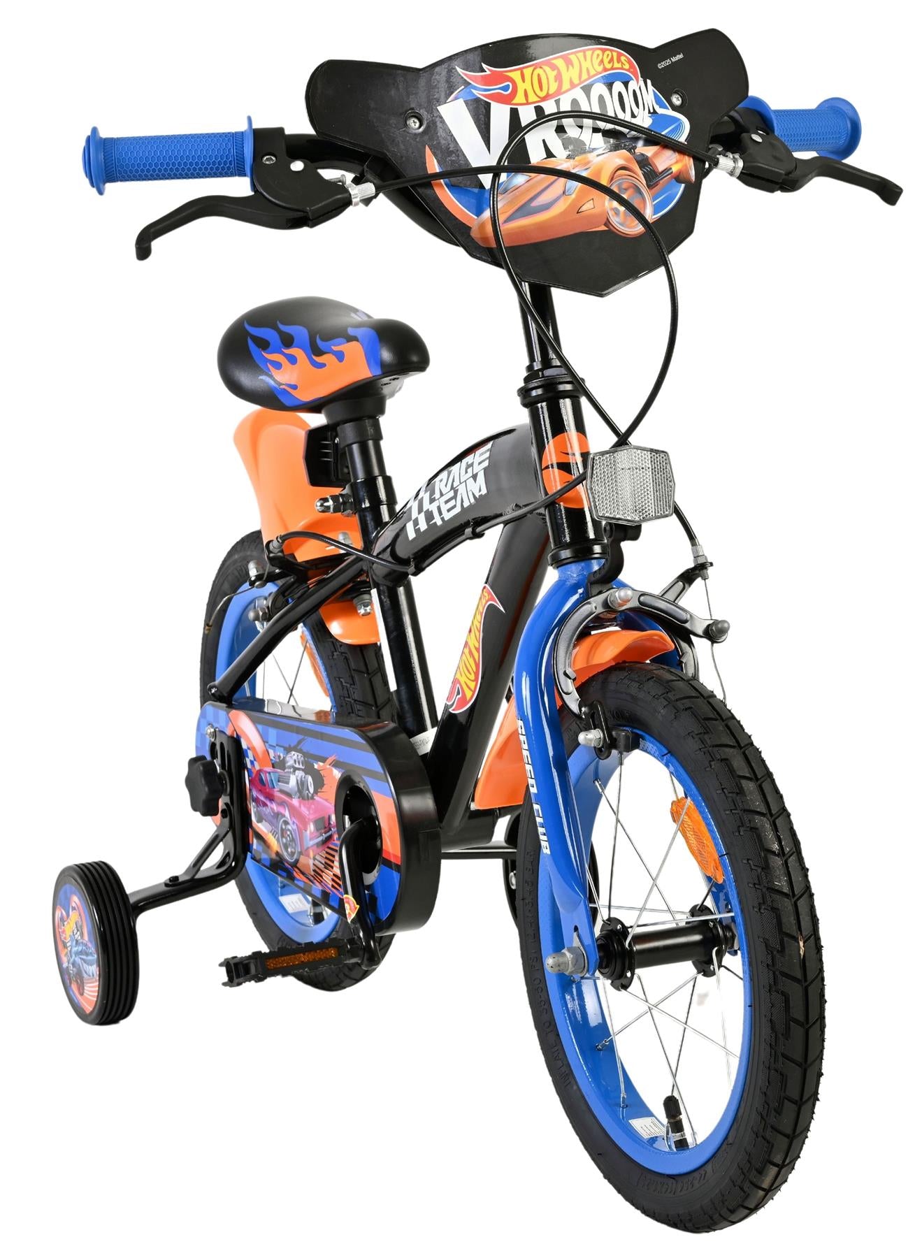 Hot Wheels Children's 14 Inch Two hand brakes  Bike - Black