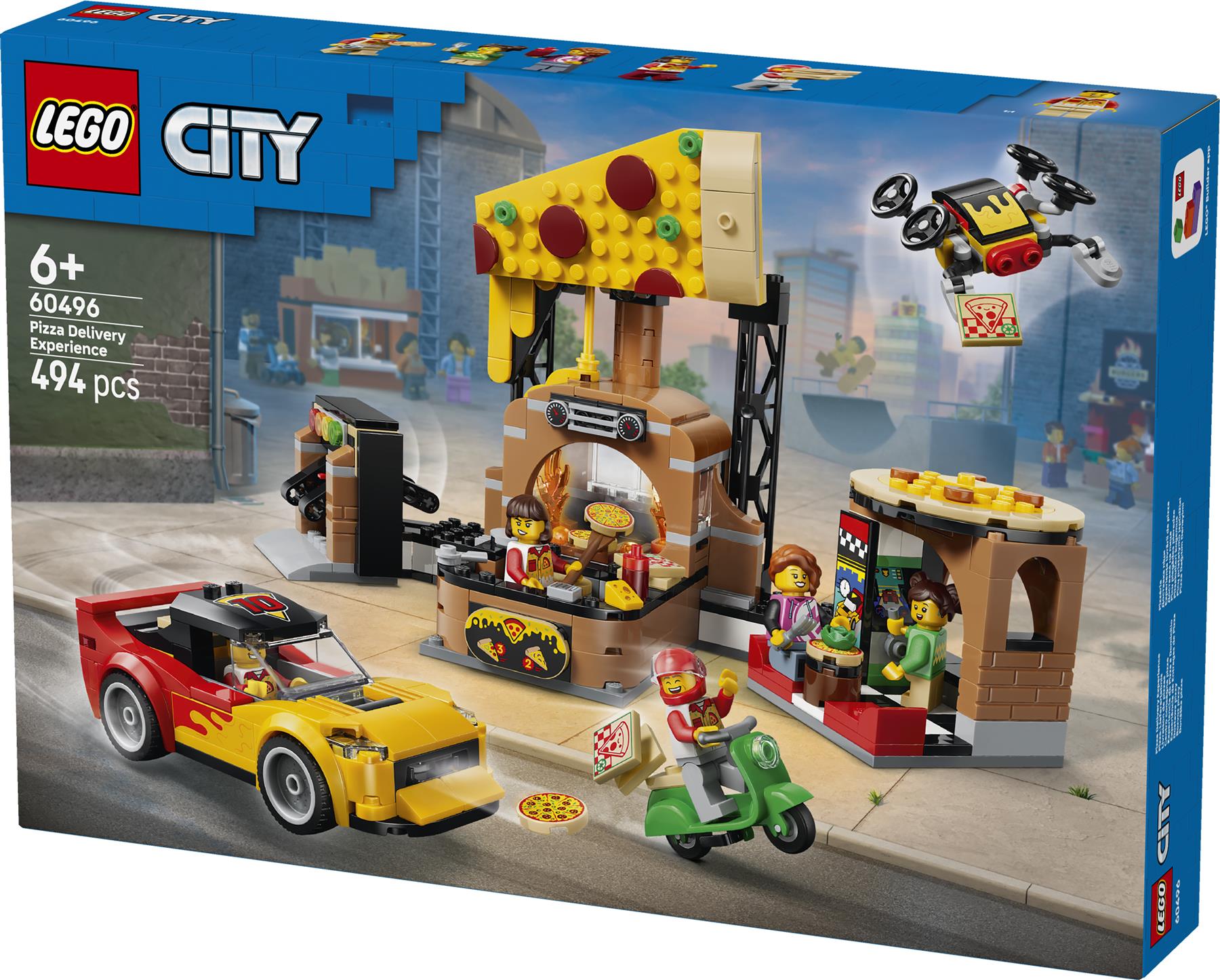 LEGO City Pizza Delivery Experience with Vehicles 60496