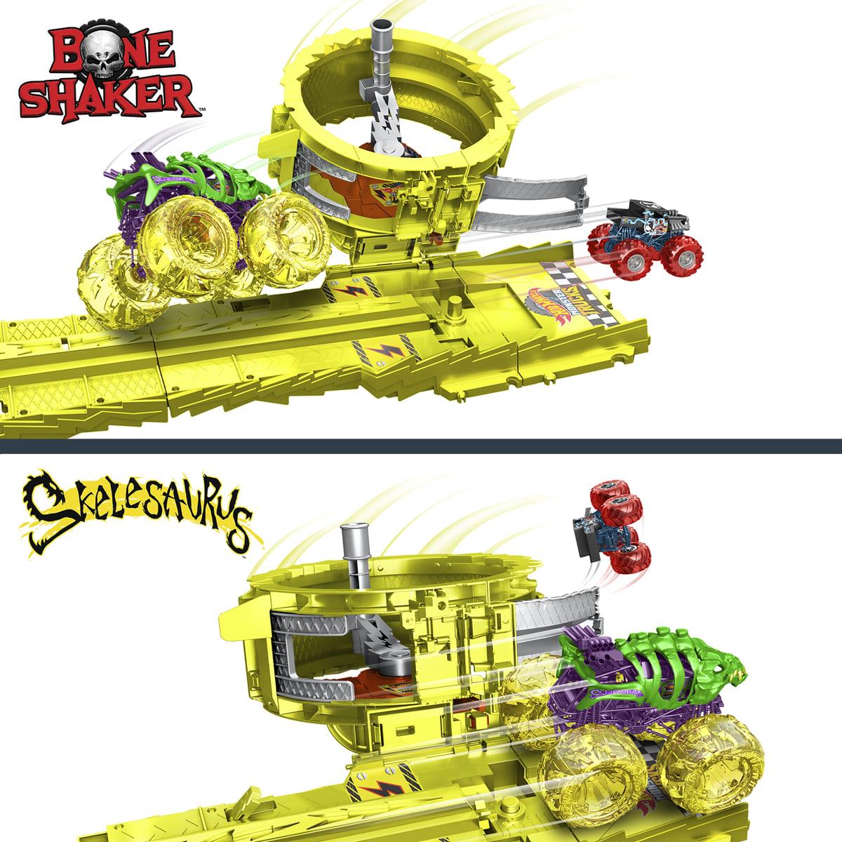 Hot Wheels Monster Trucks Power Smashers Charge & Chase Playset