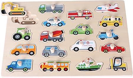 Lelin Large Wooden Transport Peg Puzzle