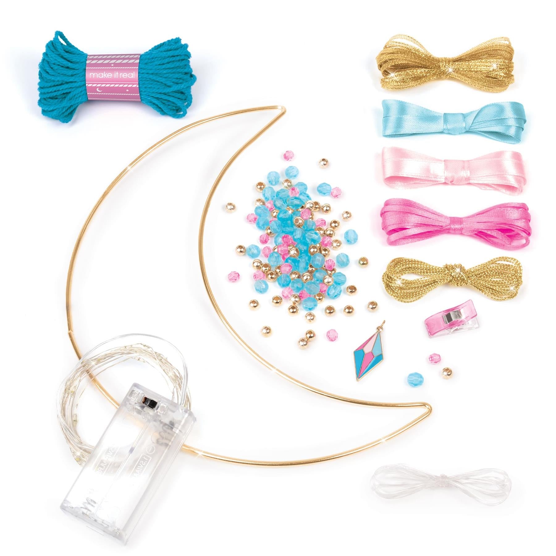Make It Real Lunar Dream Catcher With Lights  Blue