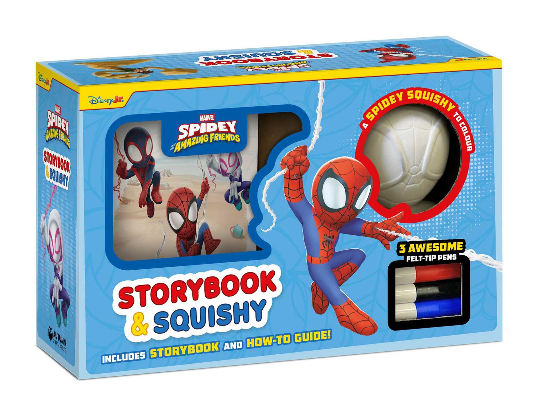 Marvel Spidey & His Amazing Friends Storybook and Colour Your Own Squishy