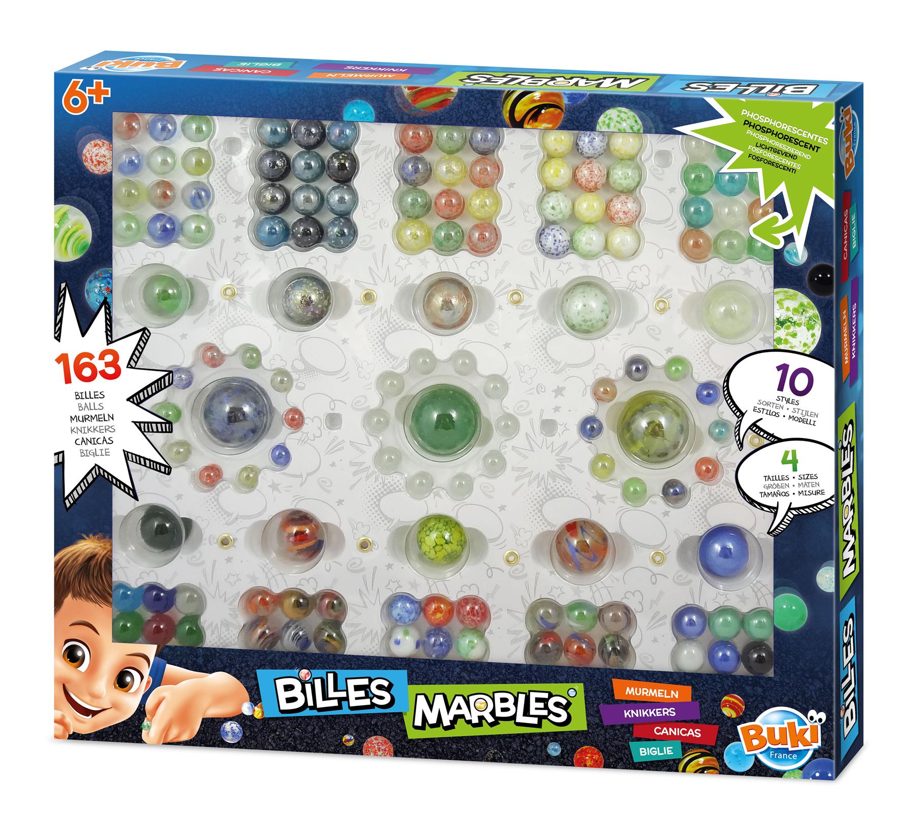 Buki France Box of 163 Marbles