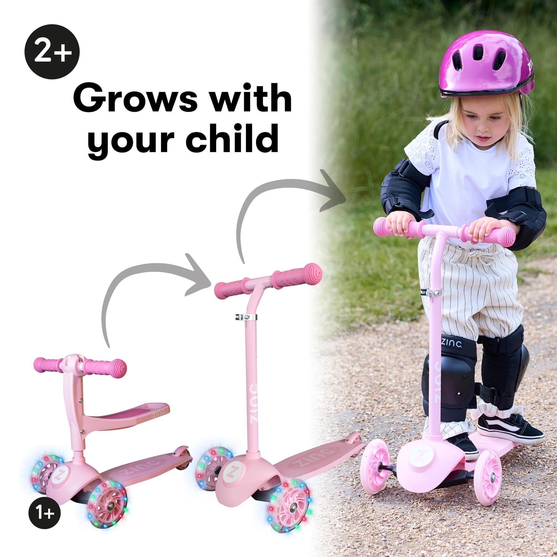 Zinc 3in1 My First Tri Scooter Pink – BargainMax