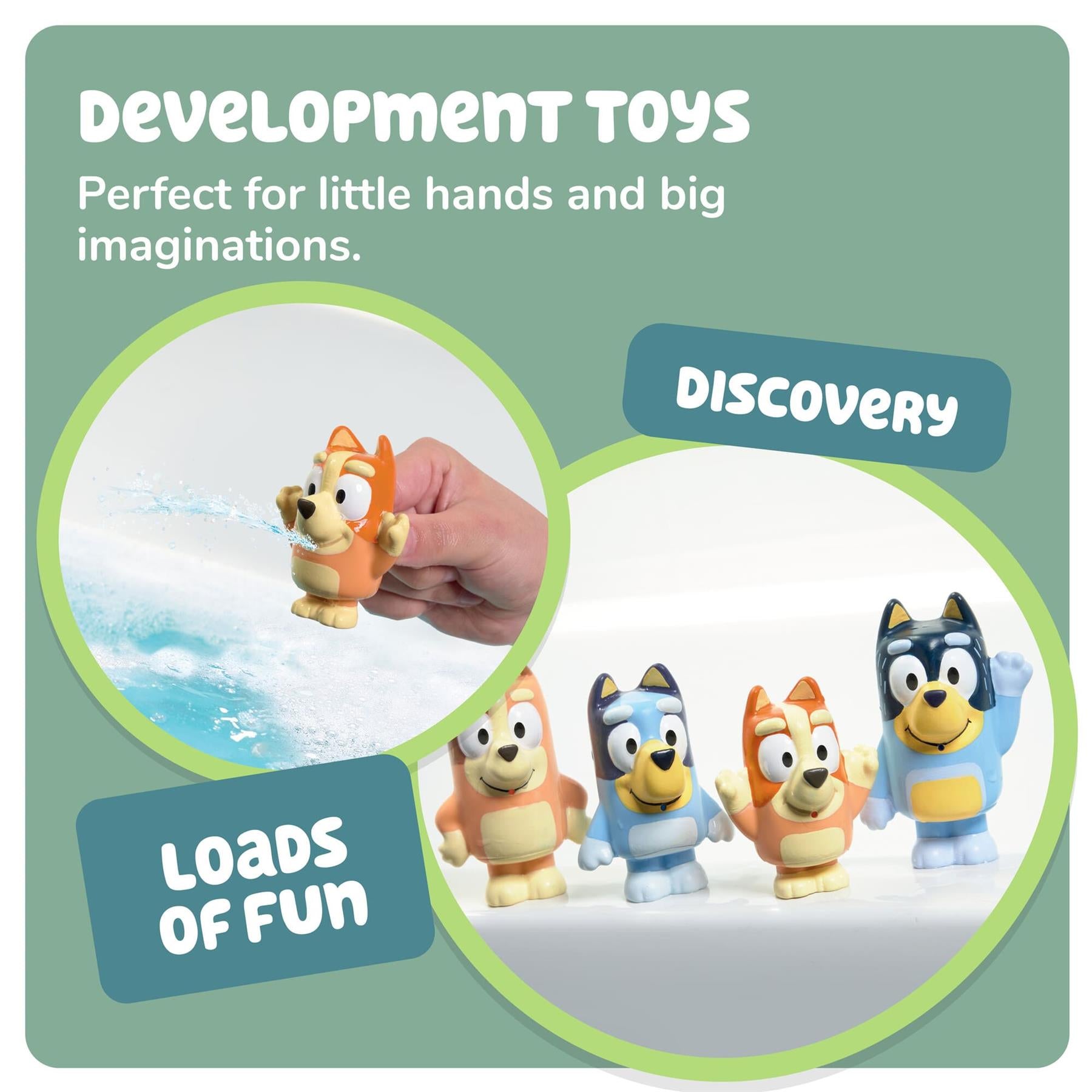 Bluey Bath Squirters Family 4 Pack