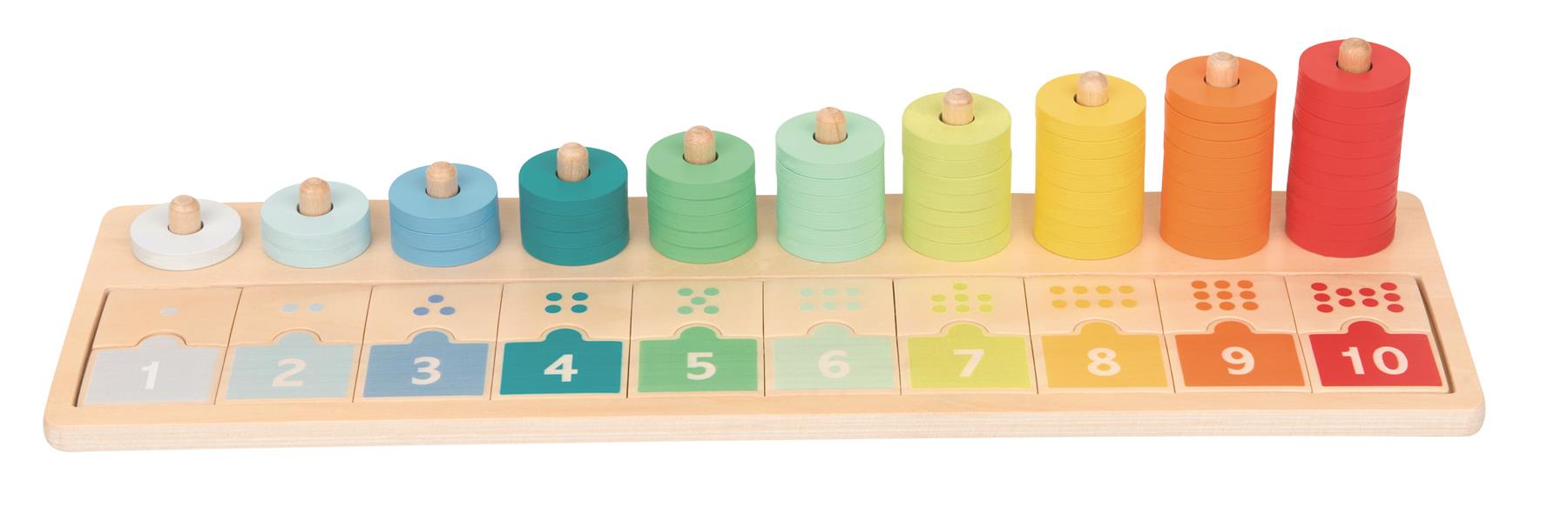 Lelin Wooden 1-10 Counting and Matching Board
