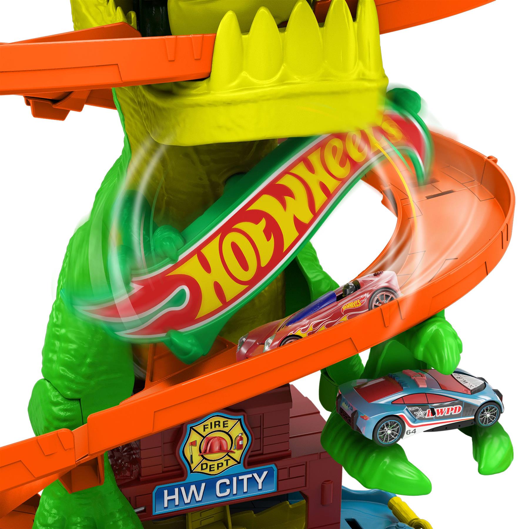 Hot Wheels T-Rex Blaze Battle Race Track