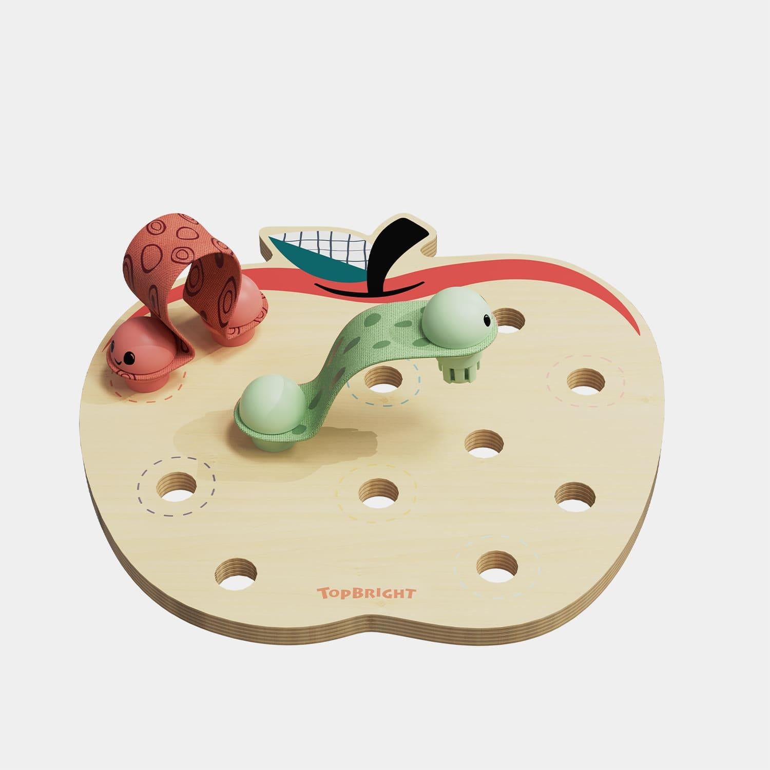 Topbright Wooden Apple Worms
