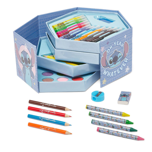 Disney Stitch Deluxe 52-Piece Hexagonal Art Set