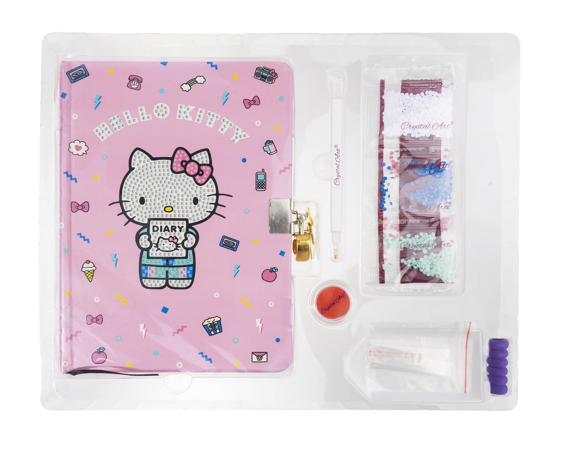 Hello Kitty and Friends Diary Crystal Art Secret Diary