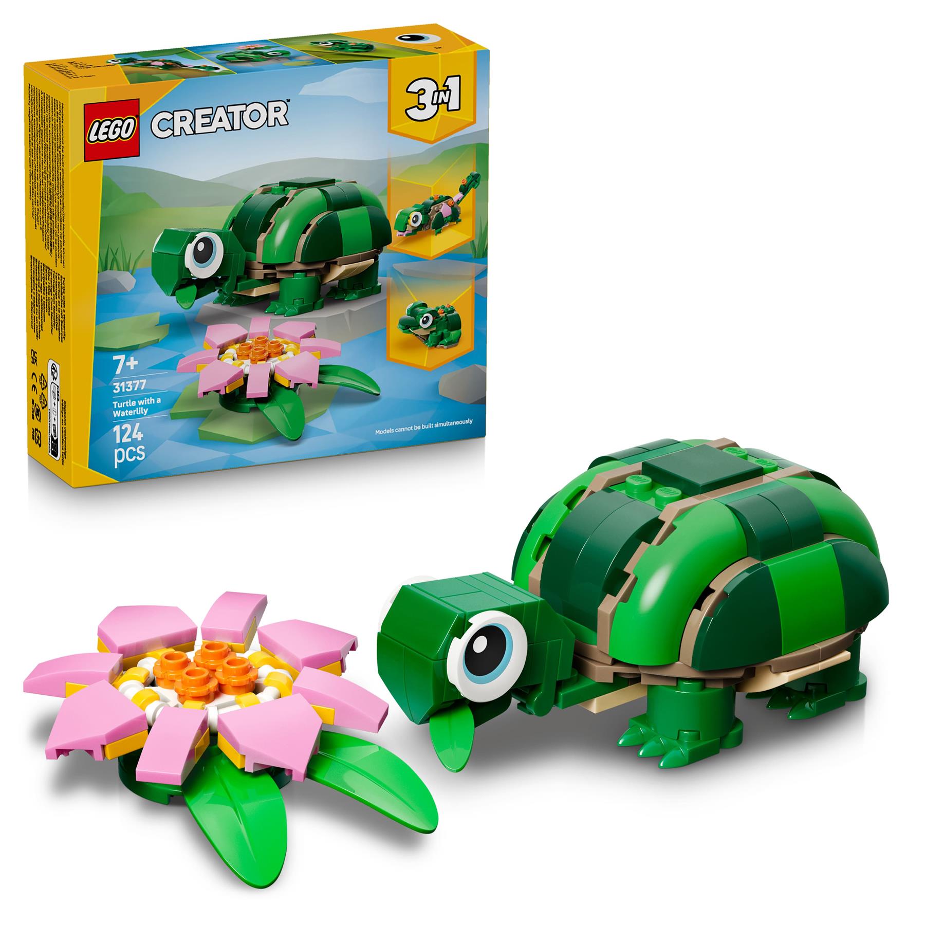 LEGO Creator 3in1 Turtle with a Water Lily Flower 31377
