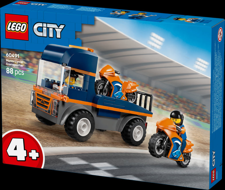LEGO City Motorcycle Transporter Truck Toy 60491