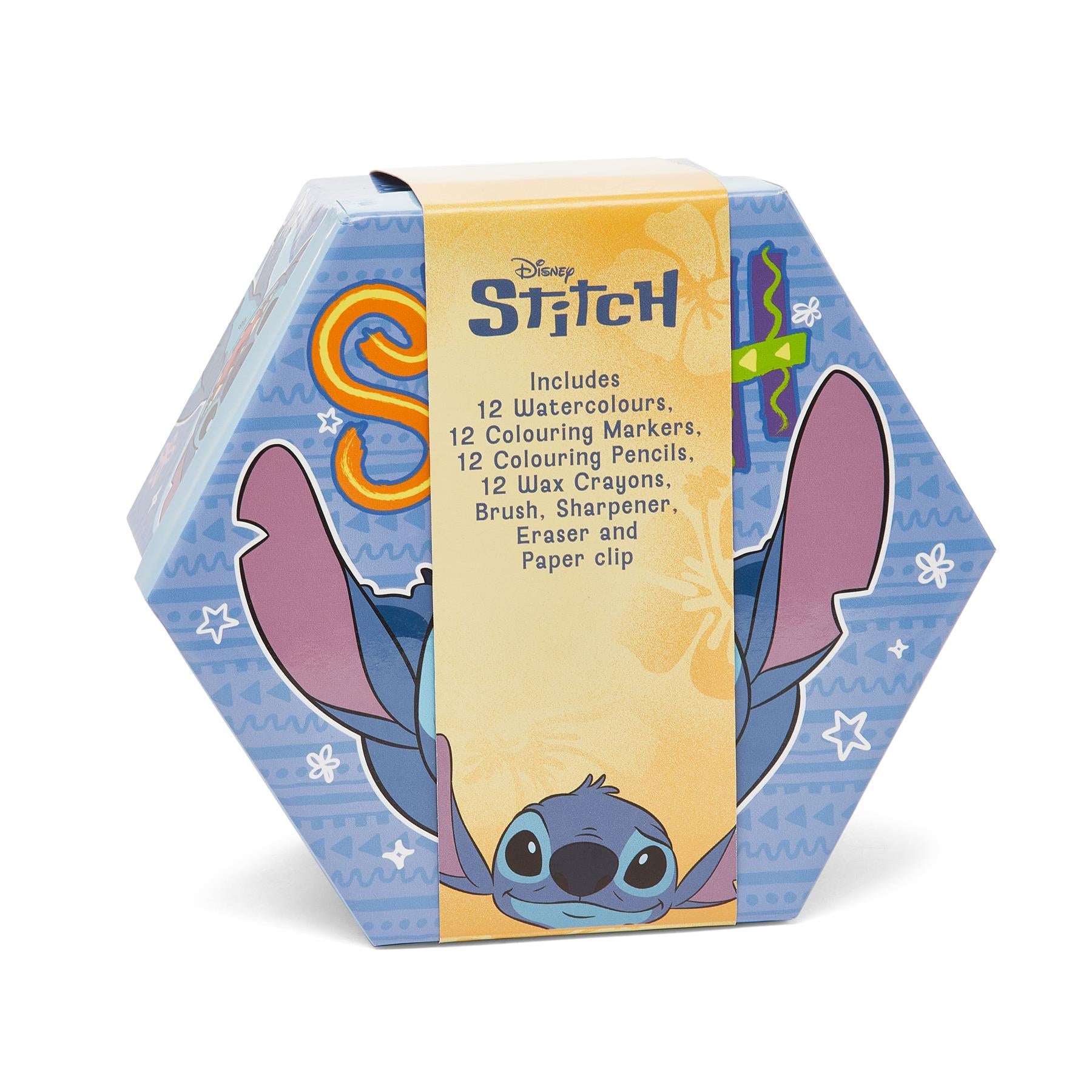 Disney Stitch Deluxe 52-Piece Hexagonal Art Set