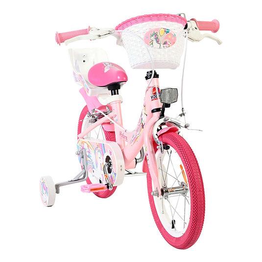 Volare Unicorn 14-Inch Bike - Pink