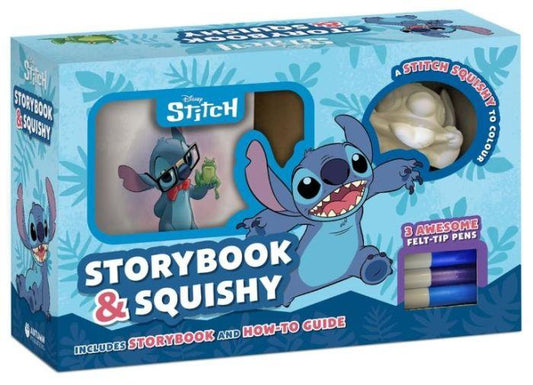 Disney Stitch Storybook and Colour Your Own Squishy