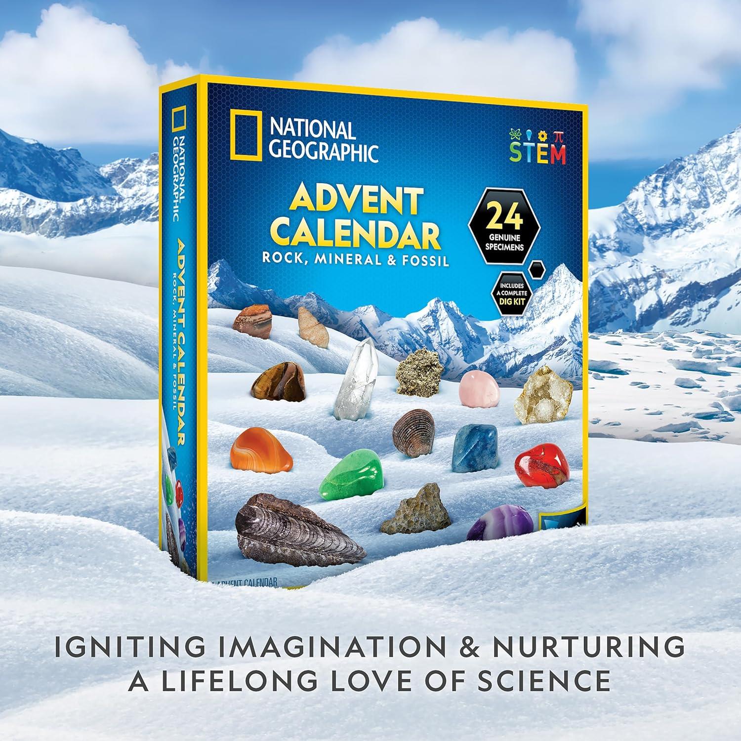 National Geographic Rock Minerals & Fossil Advent Calendar