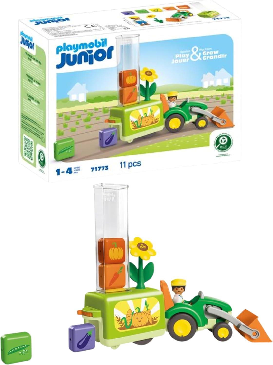 Playmobil Junior Tractor with Load & Drop Planter