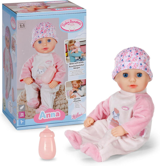 Baby Annabell Soft 36cm Baby Doll with Sleeping Eyes - Anna