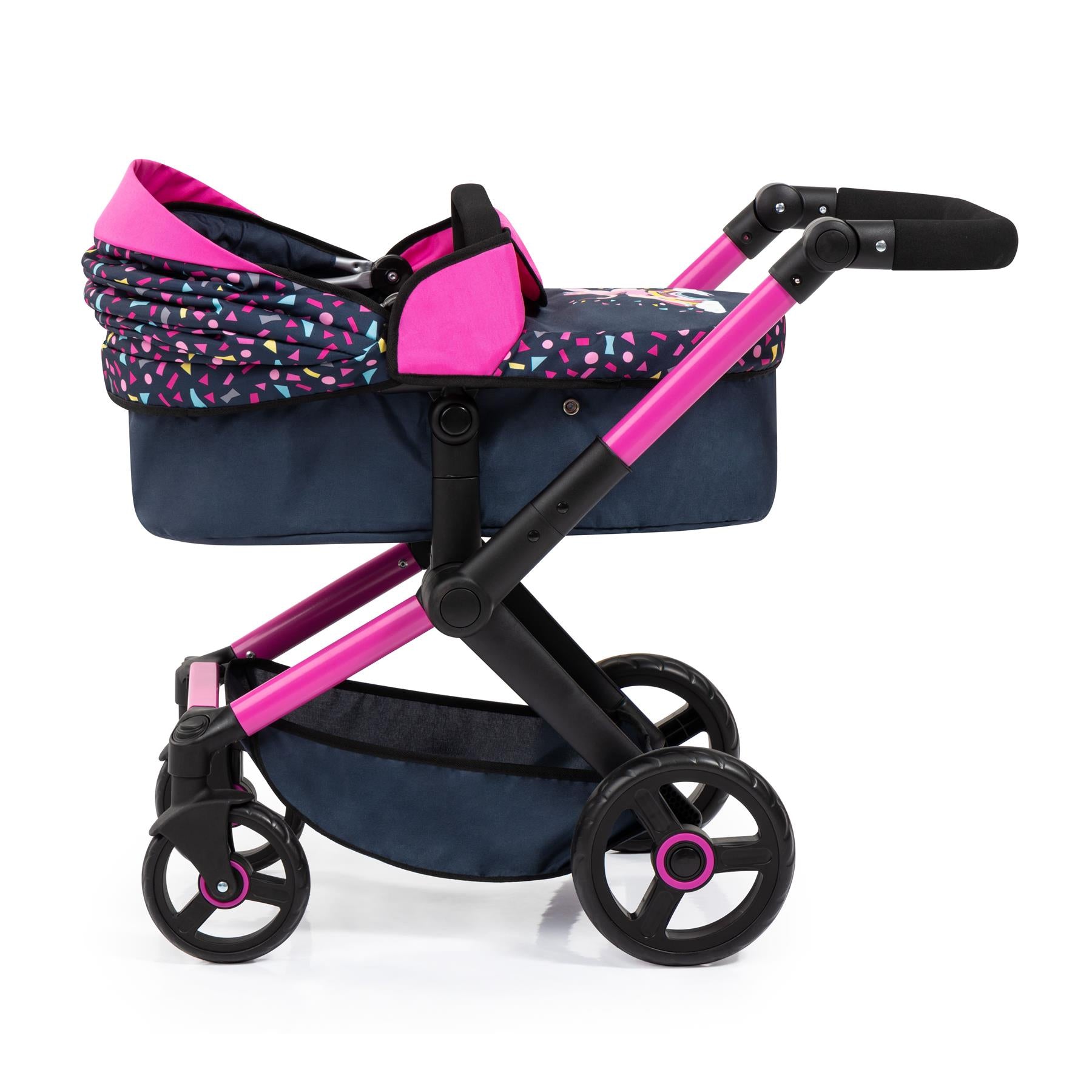 Bayer Doll Pram Xeo - Black & Pink