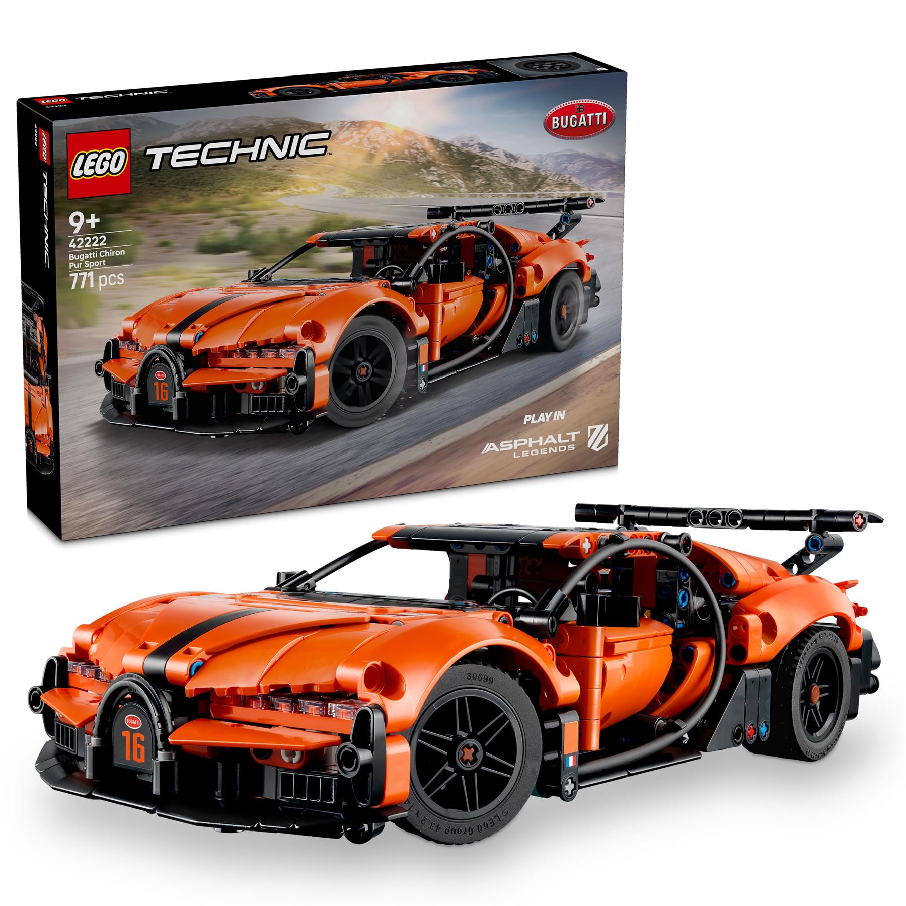 LEGO Techinc Bugatti Chiron Pur Sport Hypercar 42222