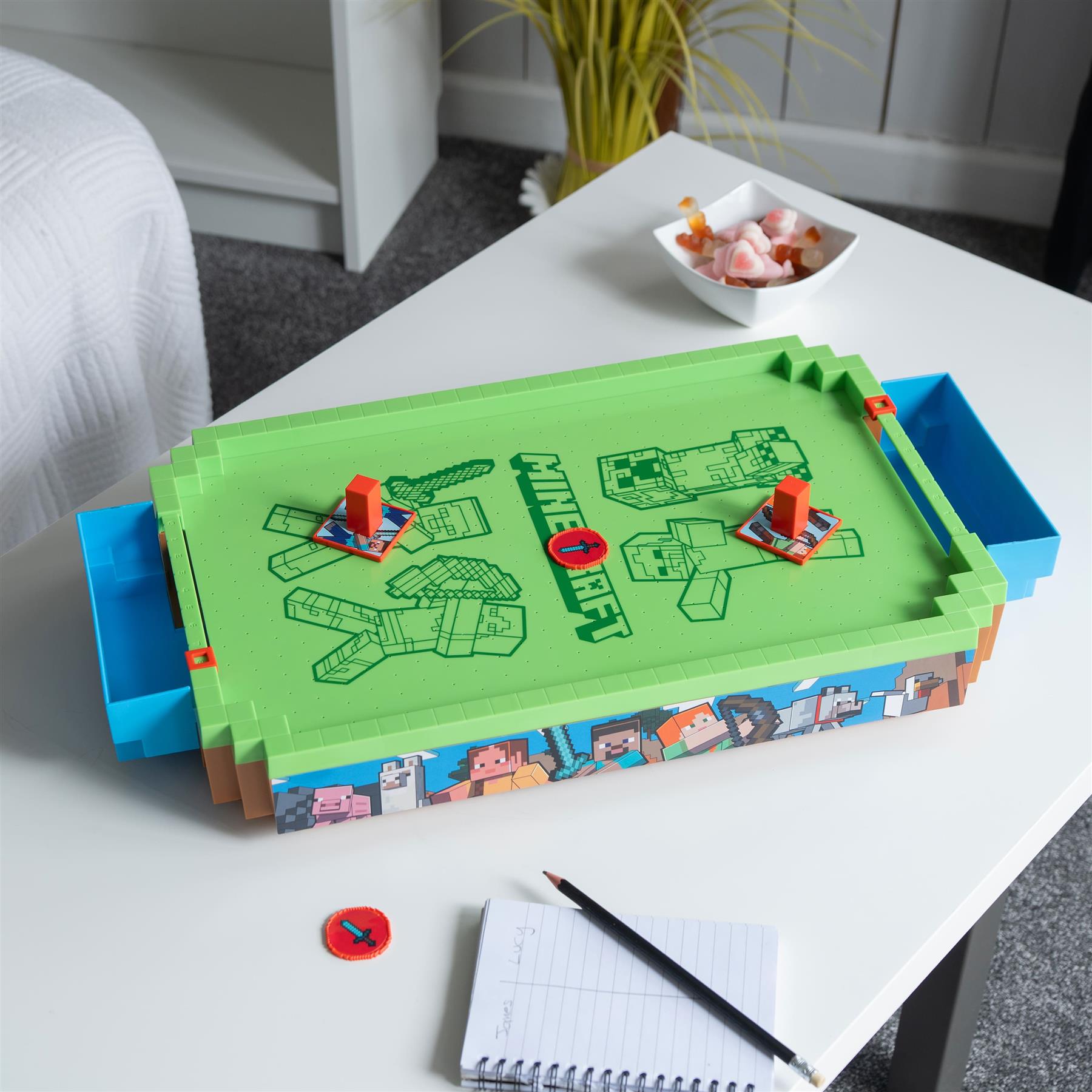 Minecraft Overworld Arcade Air Hockey Table