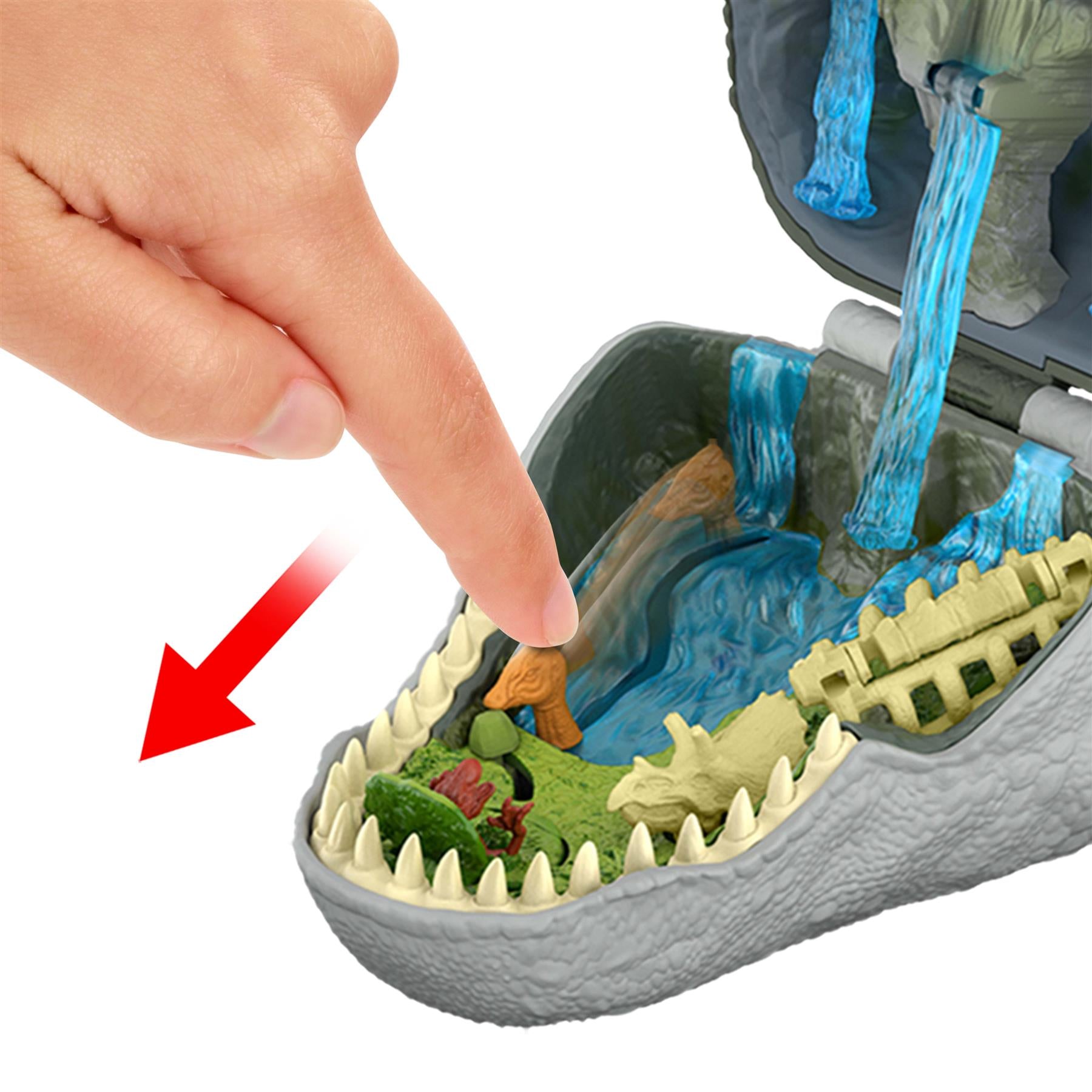 Jurassic World Rebirth Micro Adventure Tyrannosaurus Rex Head Playset