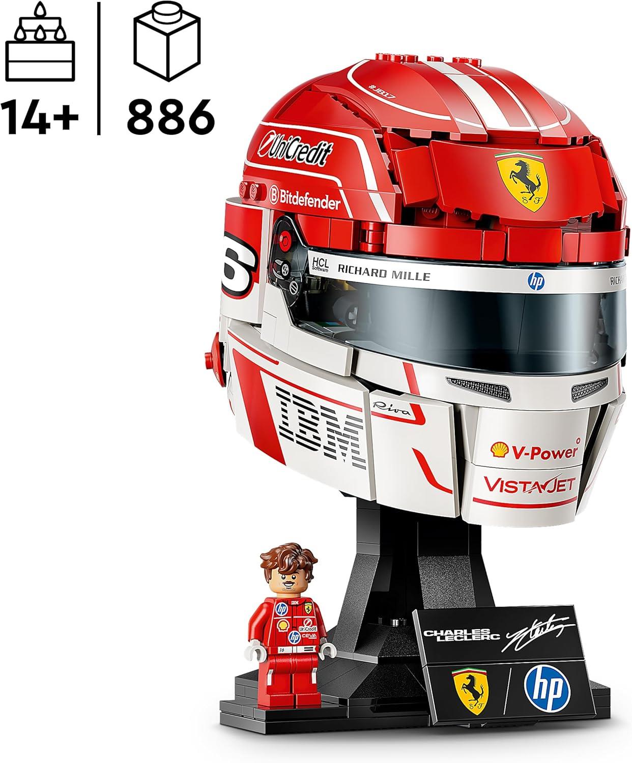 LEGO F1 Scuderia Ferrari HP Helmet - Leclerc Helmet 43014