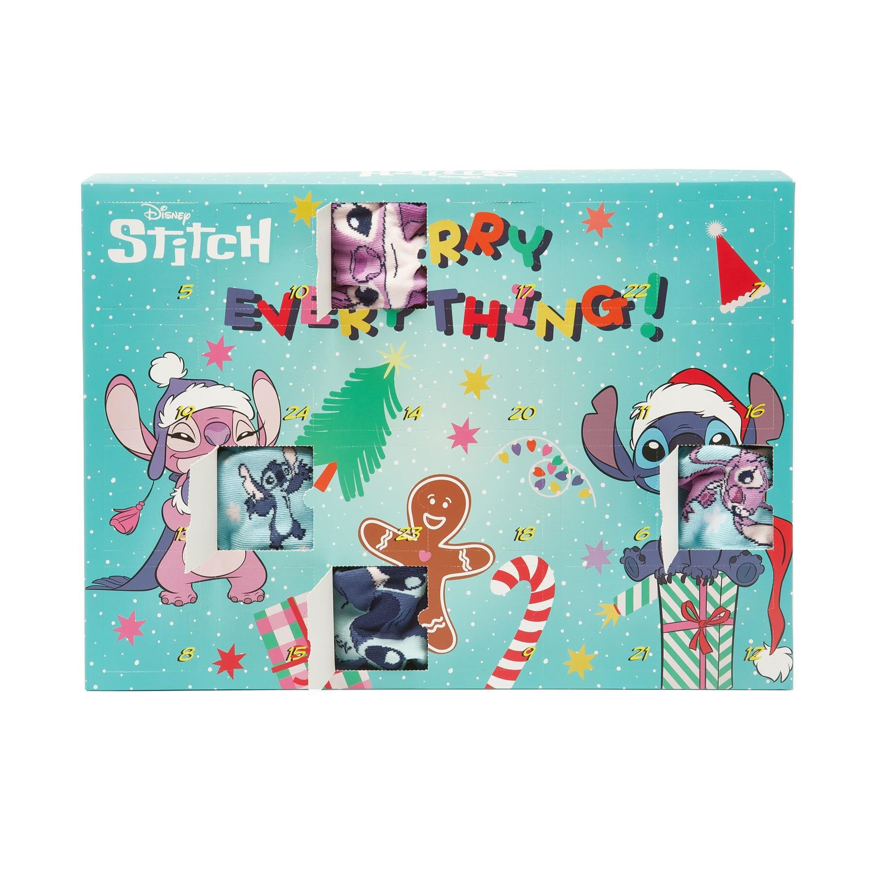 Disney Stich 24-Day Sock Advent Calendar - 12 pairs