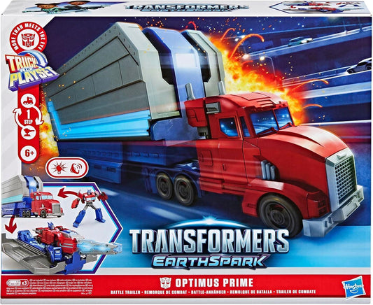 Transformers EarthSpark Optimus Prime Battle Trailer Playset